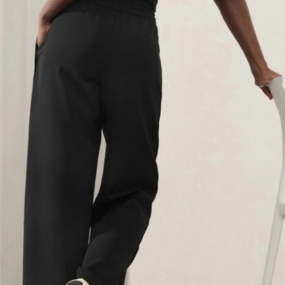 Athleta Wide Leg Black Women's track style Pants - Picture 2 of 9